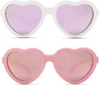 Flexible Heart Shaped Baby Polarized Sunglasses With Strap Adjustable 0-24 Month