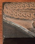 Necklace   Locket Vintage Copper Letterpress Ink Stamp Print Printer Wood Block