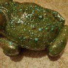 Arnels Large Xl Ceramic Frog Toad patio Never Outside  Vtg Green Figurine Statue