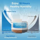 Asakuki 500ml Premium  Essential Oil Diffuser With Remote Control  5 In 1 Ultras