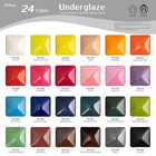 Underglaze Set - Concentrated Opaque Liquid Underglaze With A Red Brush 24colors