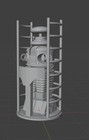 Lost In Space B9 Robot In Elevator 3d Printed Pla Jupiter 2 Diorama