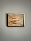 Vintage Mid Century Modern Abstract Oil On Canvas Painting Original Art Framed