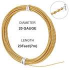 20 Gauge 23ft Tarnish-resistant Brass Wire For Jewelry Making Projects