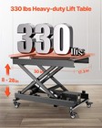 Electric Lift Table  330 Lbs Capacity Single Scissor Lift Table  8 - 28 In Heigh