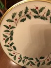 Lenox Holiday  dimension  Christmas 8 1 8  Salad  Plate  Holly Berry Berries