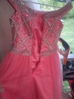 Bonnie Jean Pink Beaded Bodice Tulle Formal Dress Size 12 For Prom  Ball