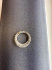 Vintage Rhinestone Circle Brooch Or Scarf Clip 