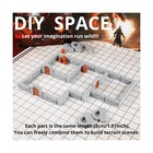 Dungeon Walls 40pcs 28mm Miniature Rpg Modular System Dnd Terrain Building Ac   