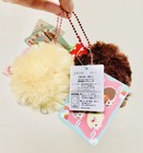 Lot 2 Japan Amuse Harin Strawberry   Flower Hedgehog Ball Chain Plush Doll Charm