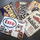 5 Pcs Reproduced Vintage Nostalgic Gas Oil Tin Signs Man Cave Garage Decor 8x12 