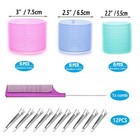 31pcs 3   Extra Large Hair Rollers Set for Long Hair 3sizes With Clips   Comb