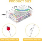 300pcs Sewing Pins For Fabric  Straight Pins With Glass Ball Heads  Multicolor