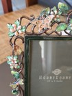 Metal Picture Frame Beautiful Enamel Flowers Butterfly Rhinestone 3 5x 5  Photo