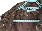 Vintage Italian Snake Print Leather Jacket With Belt - Made In Italy
