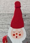 Vintage Gnome Holding Lantern Wooden Ornament Hand Painted Holiday Decor 3 5 