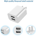 Universal Travel 5v 2a Dual Usb Ac Wall Home Charger Power Adapter Us Plug Phone