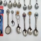 Lot Of 35 Vintage Collector Souvenir Spoons Usa Made Travel Mixed W silverplate
