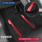Car Pass Heavy Duty Rubber Car Mats Metallic  Aluminum Film All Weather Floor Ma