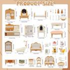 36pcs Dollhouse Furniture Set miniature 1 12 Scale Dolls House Accessories With