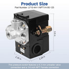 Air Compressor Pressure Switch 95-125 Psi 20a  4-port 1 4 Npt