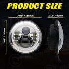 7  Led Headlight Halo   Passing Lamps For Harley Heritage Softail Classic Flstc