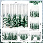 6 Pcs Winter Bathroom Decor Set - Waterproof Shower Curtain  Toilet Lid Cover  N