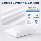 White Pillow Cases Standard Size Set Of 4 With Envelope Closure