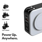 Portable 6 In 1 Universal Wireless Travel Charger   Snap Adapter For Au us uk eu