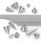 10pcs  Steel Spike End Replacement Barbell Labret Horseshoe Body Jewelry Parts