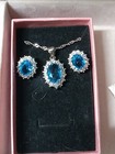 Full Set Jewelry Blue Size 8 Womens Girls Valentine s Set Gift Lovers
