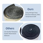 Self Adhesive Flat Gasket For Woodburning Coal Stoves Smokers 5 8   Wide X 72  