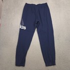 Adidas Essentials Linear Logo Jogger Pants Men Large Navy Blue Athleisure