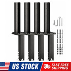 4pack Fence Post Repair Kit Heavy Duty Steel Anchor Stakes Ground Spike Bracket