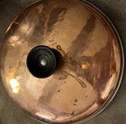 Vintage Copper  Chafing Dish Warming Pan Wood Handles Stand