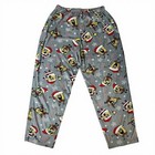 Spongebob Squarepants Christmas Pajama Pants   Grey Holiday Santa