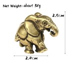 Brass Elephant Animal Statue Small Sculpture Tabletop Figurine Home Decor Gifts