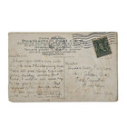 Antique Postcard Victorian Boy Thanksgiving American Flag Patriotic Vintage 1908