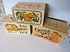 3 Vintage Hedley s   Ceylon Tea Wood Box   Vanilla   Orange   Peach Apricot