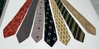 7 Lot Vintage 1950 s Tie Mad Men Mcm Mod Hipster Necktie Art Deco Rockabilly
