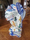 Alcide Chaumeil Faience Large Grotesque Figural Pitcher Signed Ca C1850 Rouen 
