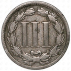 1865 Usa Nickel 3 Cents Coin