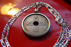 Lucky 7 s  Crowned   Norway Royal Cross Coin Pendant 24  Italian Silver Chain