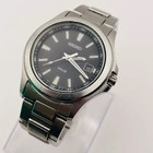 Seiko Solar Date Black Dial Men s Watch V145-0by0 10bar Seiko