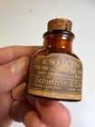 Antique Estivin Eye Wash Bottle Schieffelin New York Ny Nyc Original Cork Label
