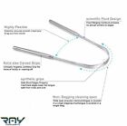 2-pack Tongue Scraper Cleaner Stainless Steel Dental Fresh Breath Cleaning Oral