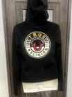 True Religion Black  Full Zip Hooded Jacket Youth  Size L  Lightweight