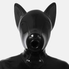 Furrjoi Silicone Ishy Drone Black Mask Furry Fetish Latex Hood Full Head Wear
