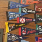 24- Mlb Lot Of 24 Mini Logo Baseball Pennants Rico 9  X 4 