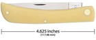Case Xx Knife - Large Sod Buster Yellow Handles -  carbon Steel Blade  - 4 5 8 